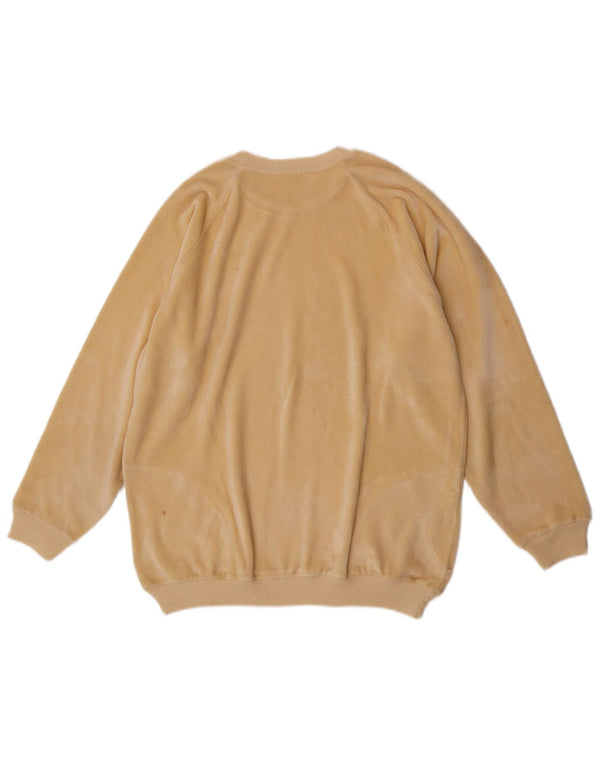 Vintage Dame Velour Sweatshirt Jumper IT 50 XL Gul
