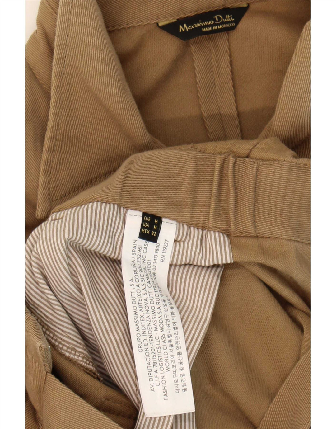 Massimo Dutti Dame Jumpsuit UK 12 Medium Beige Bomuld