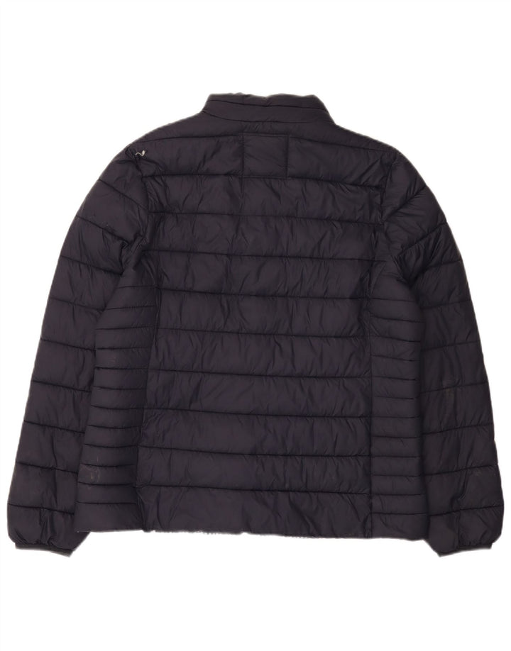 CREW TØJ Dame polstret jakke UK 16 Large Navy Blue Nylon