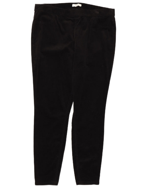 Marks & Spencer Dame Skinny Corduroy Bukser UK 18 XL W36 L28 Sort