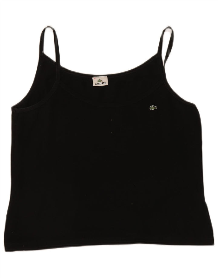 Lacoste Dame Cami Top Størrelse 48 XL Sort Bomuld