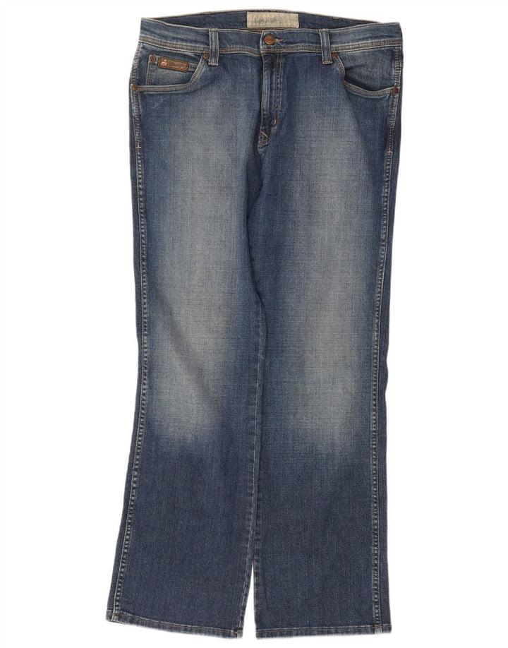 Wrangler Herre Roxboro Straight Jeans W36 L32 Blå Bomuld