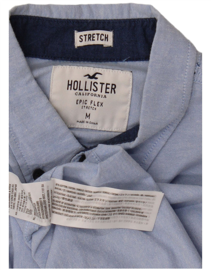 HOLLISTER Herreskjorte Medium Blå Bomuld