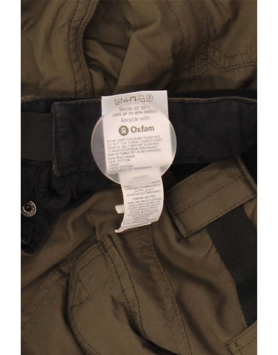 Marks & Spencer Herre Blue Harbor Straight Cargo Bukser W36 L29 Khaki