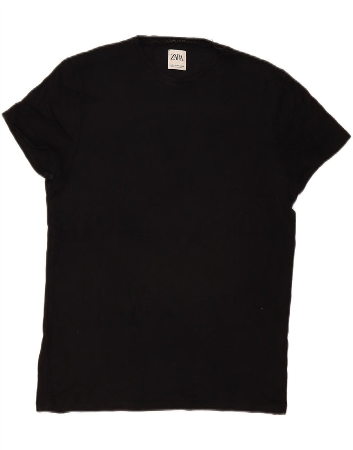 Zara Herre T-Shirt Top Medium Sort