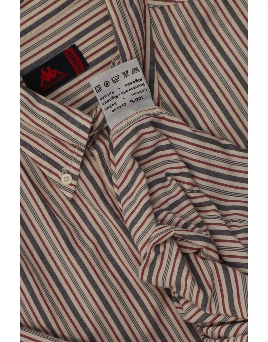 Kappa herreskjorte 2XL flerfarvet stribet bomuld