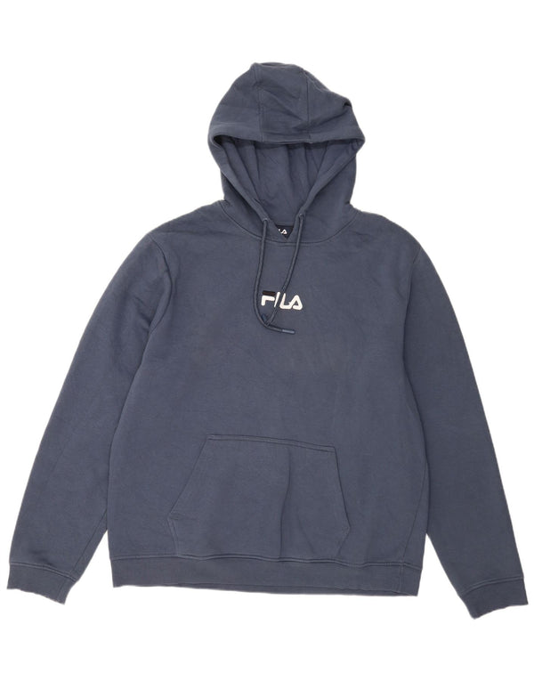 Fila Grafisk hættetrøje til mænd 2XL marineblå bomuld