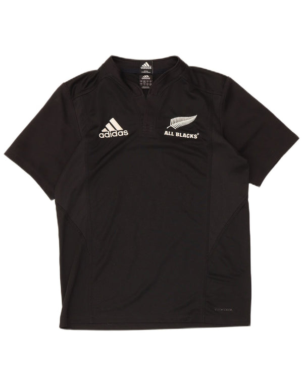 Adidas Herre All Blacks Grafisk T-Shirt Top Lille Sort Polyester