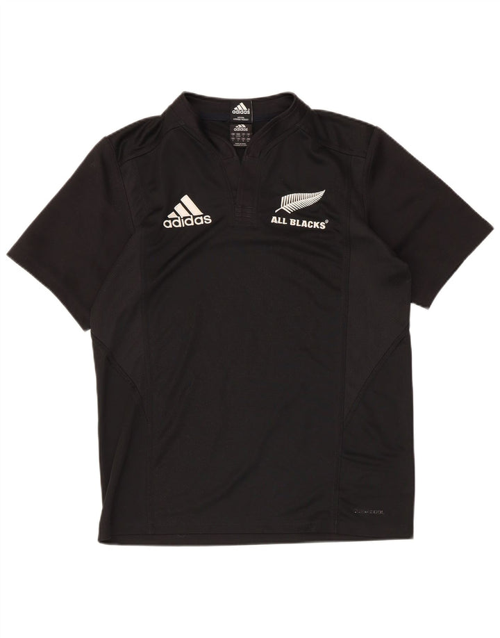 Adidas Herre All Blacks Grafisk T-Shirt Top Lille Sort Polyester