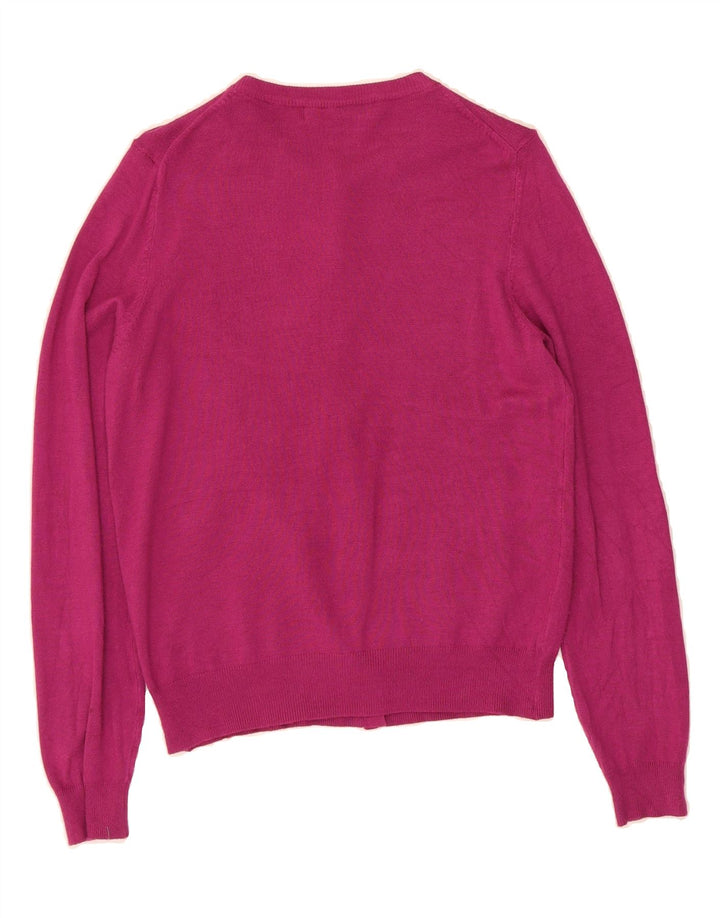 MARKS & SPENCER Womens Cardigan Sweater UK 12 Medium Pink Viscose Vintage Marks & Spencer and Second-Hand Marks & Spencer from Messina Hembry 