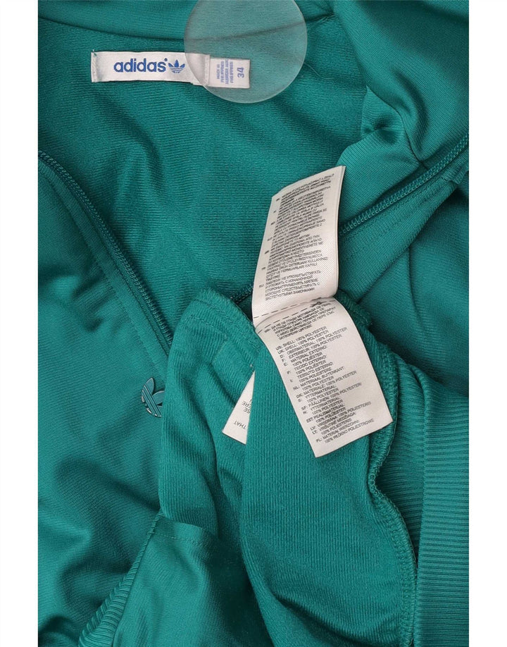 Adidas 3D Arc træningsdragt topjakke til kvinder EU 34 XS turkis polyester