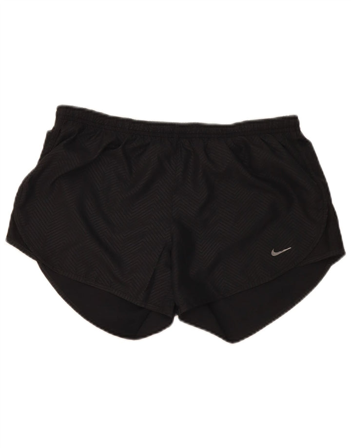 Nike Dame Dri Fit Sports Shorts UK 14 Medium Sort Chevron Polyester