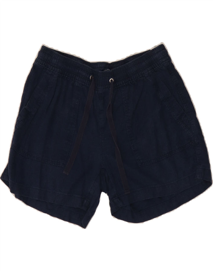 NAUTICA Womens Casual Shorts Small W32 Navy Blue Linen Vintage Nautica and Second-Hand Nautica from Messina Hembry 