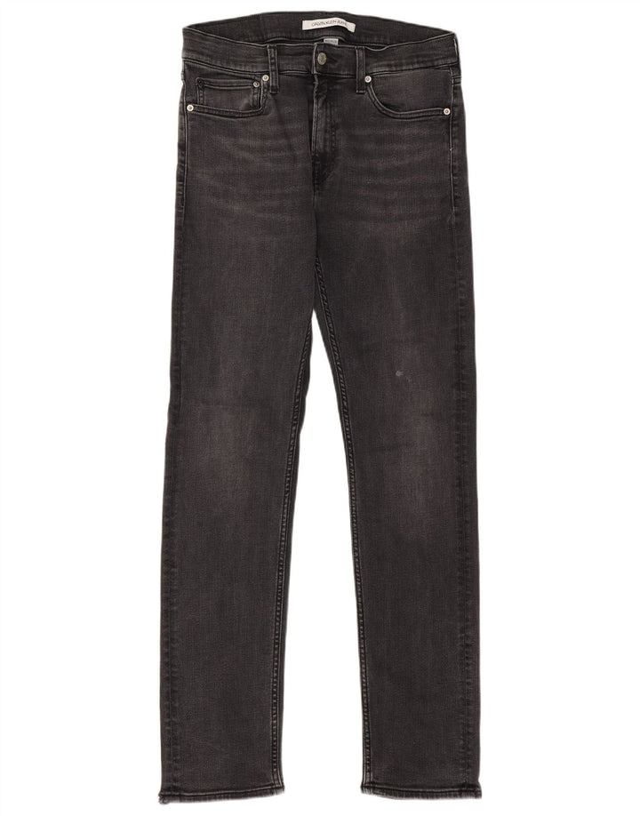 Calvin Klein Herre Slim Jeans W32 L32 Sort Bomuld