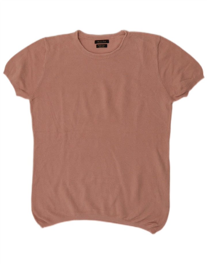 Massimo Dutti Dame bluse Top UK 16 Large Pink Bomuld