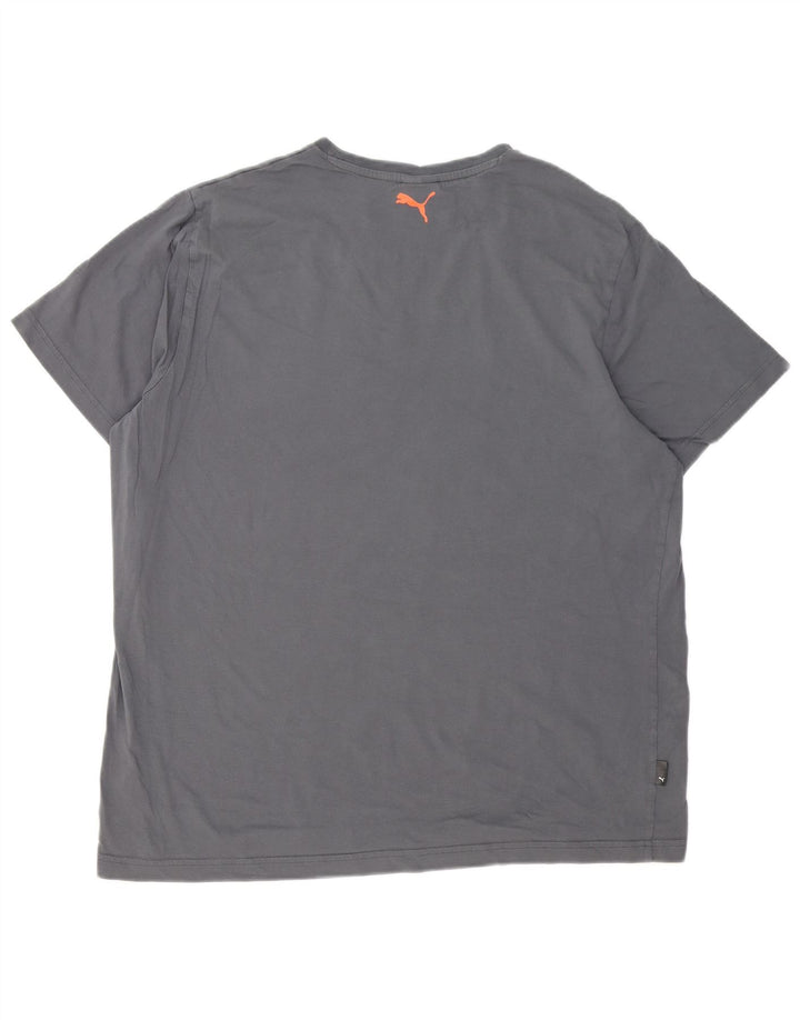 Puma Herre Grafisk T-Shirt Top 2XL Grå Bomuld