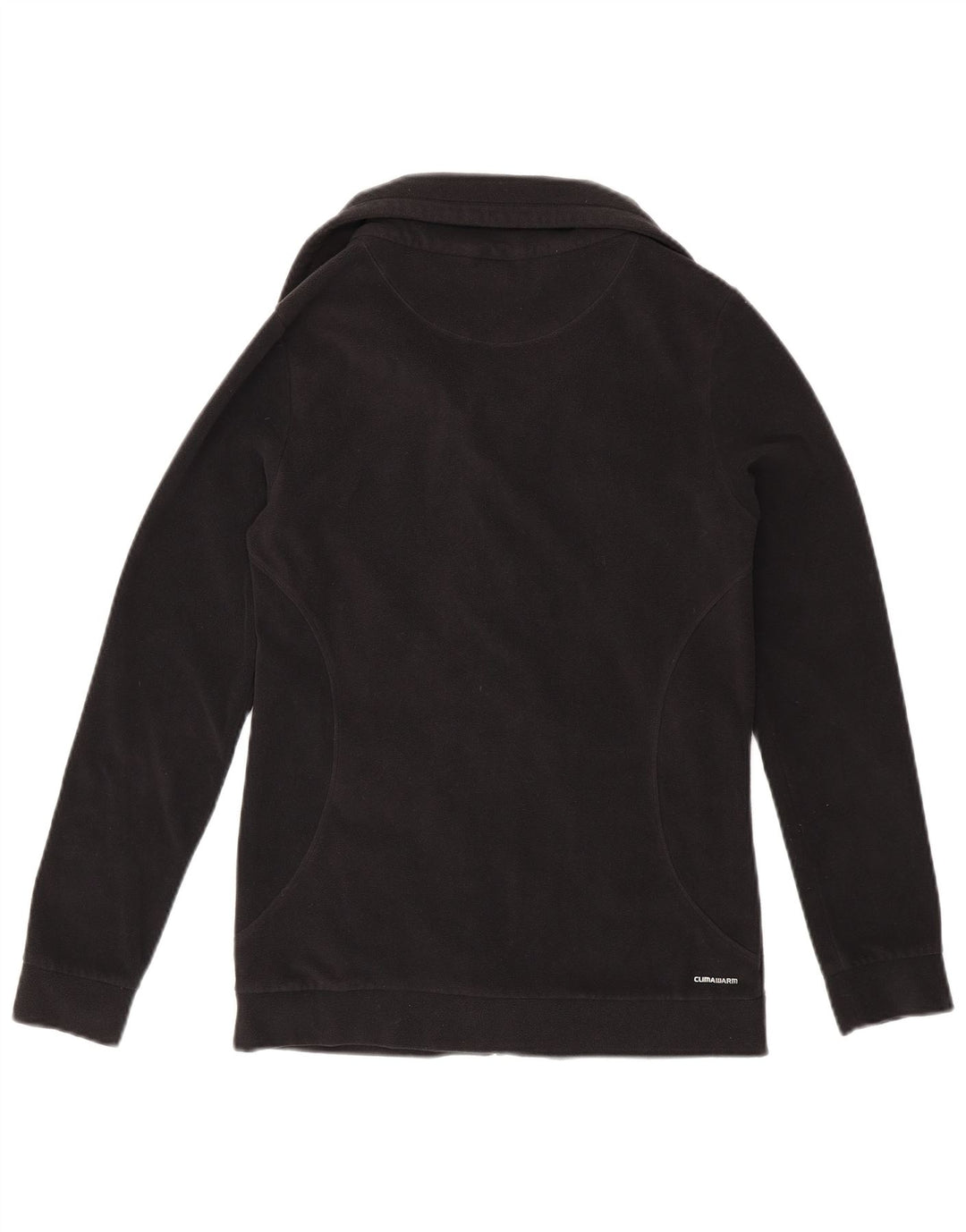 ADIDAS Womens Climawarm Fleece Jacket UK 16 Large Black Polyester