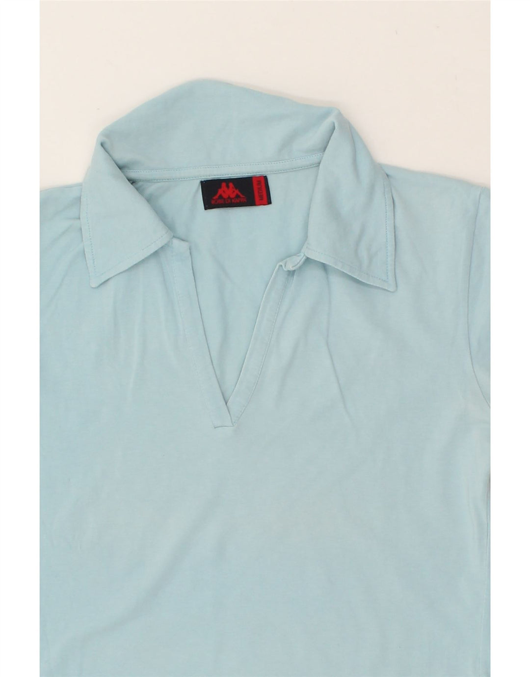 KAPPA Womens Polo Shirt UK 12 Medium Blue Cotton Vintage Kappa and Second-Hand Kappa from Messina Hembry 