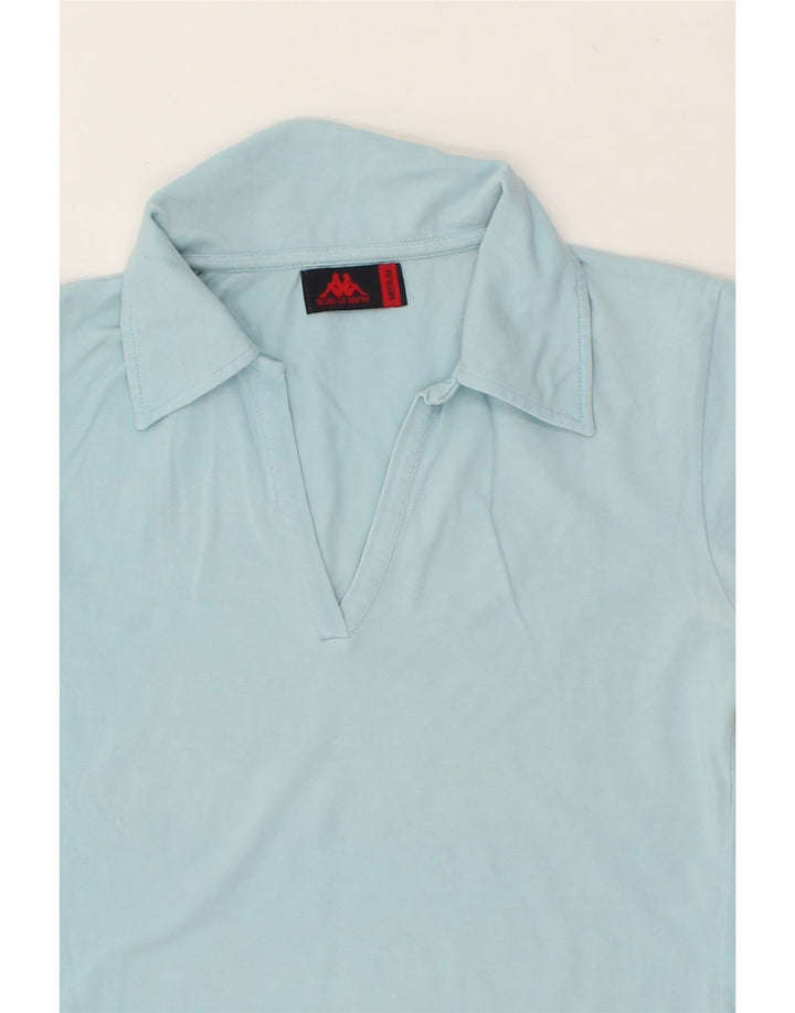 KAPPA Womens Polo Shirt UK 12 Medium Blue Cotton Vintage Kappa and Second-Hand Kappa from Messina Hembry 