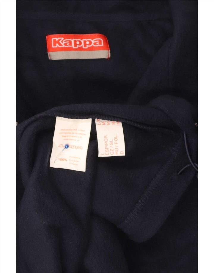 Kappa herre lynlås hals fleece jumper stor marineblå polyester