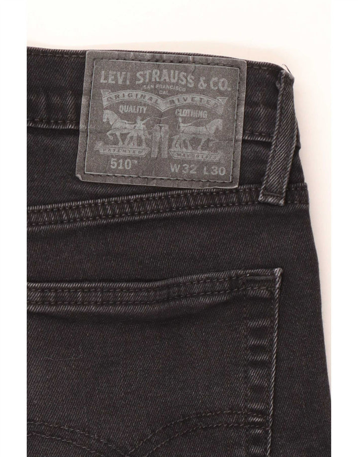 Levi's Mens 510 Skinny Jeans W32 L30 Grå Bomuld