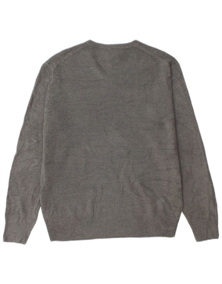 Dockers Herre V-hals sweater Medium Grå Akryl