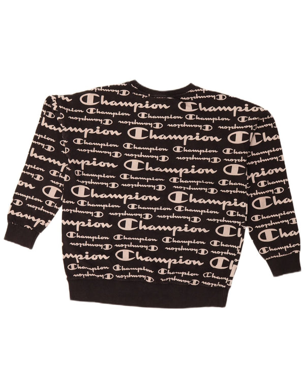 Champion Girls Grafisk Sweatshirt Jumper 15-16 år 2XL Sort