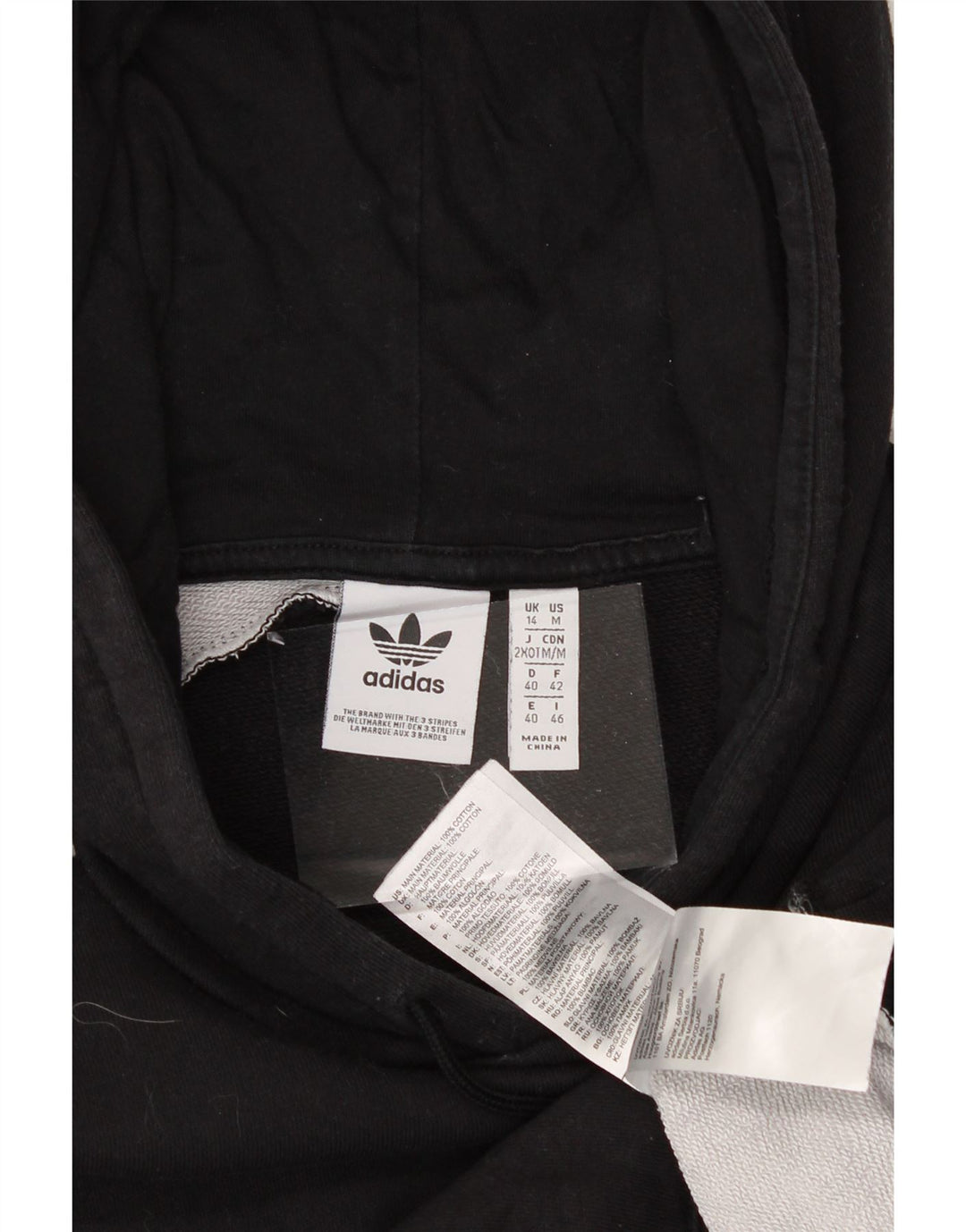 ADIDAS Womens Graphic Hoodie Jumper UK 14 Medium Multicoloured Colourblock Vintage Adidas and Second-Hand Adidas from Messina Hembry 