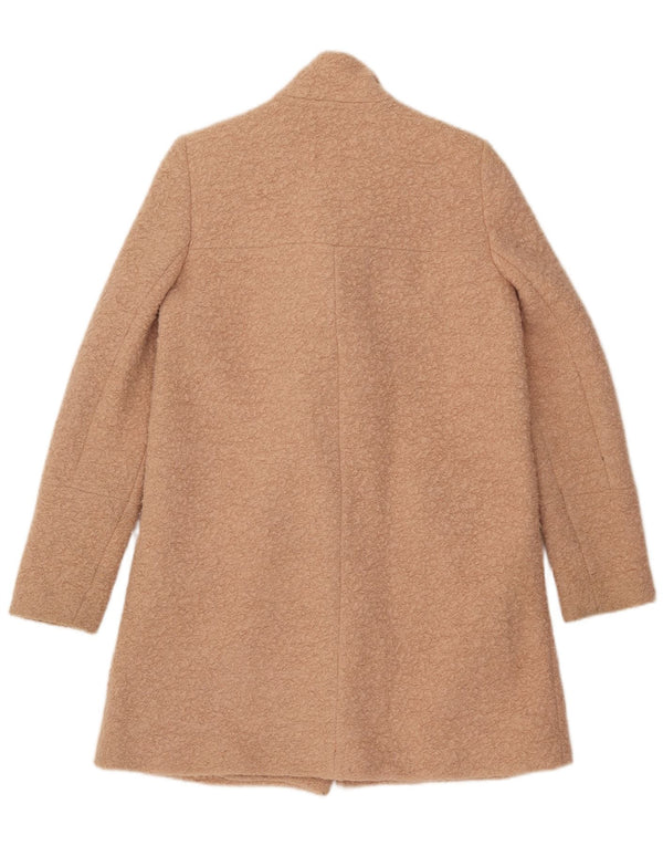ZARA Trafaluc dobbeltradet frakke til kvinder UK 14 Medium Beige