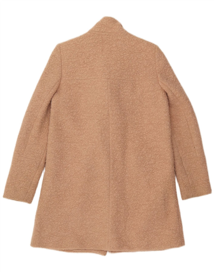 ZARA Trafaluc dobbeltradet frakke til kvinder UK 14 Medium Beige