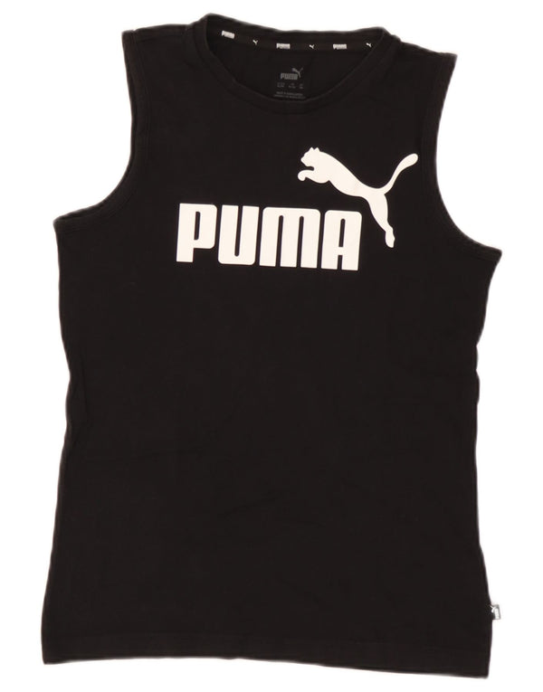 Puma drenge grafisk vest top 13-14 år sort bomuld