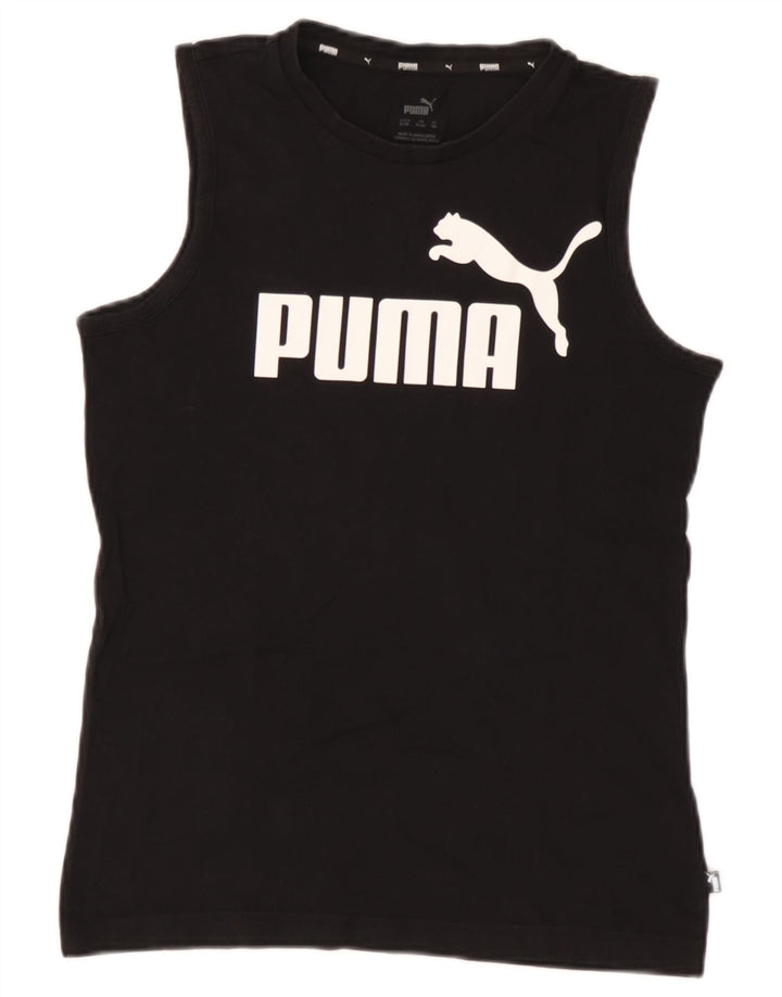 Puma drenge grafisk vest top 13-14 år sort bomuld