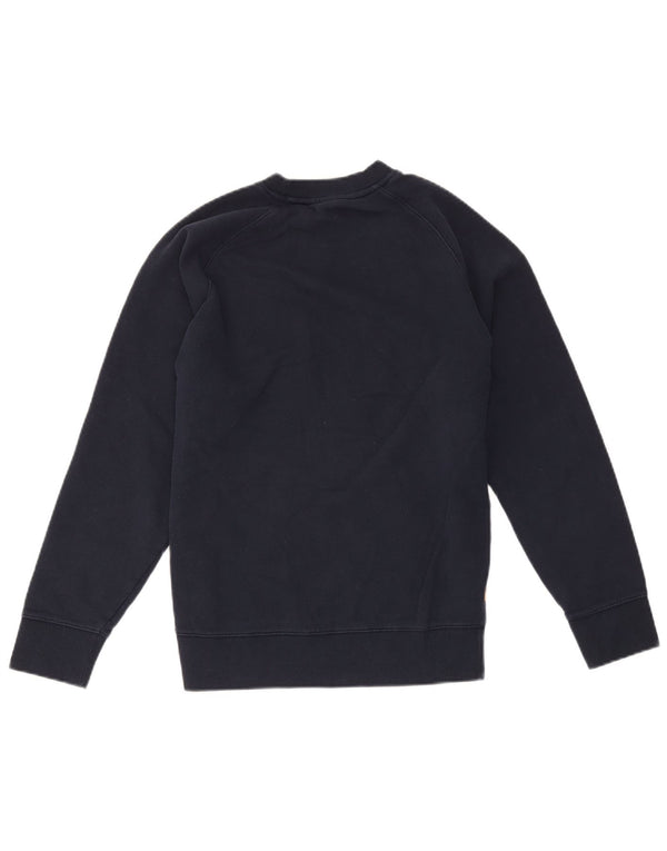 Timberland Grafisk Sweatshirt Jumper UK 14 Medium Marineblå Bomuld