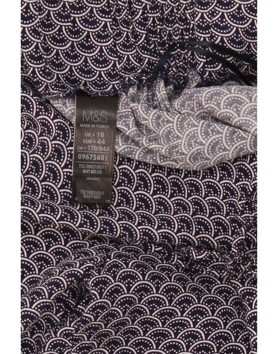 Marks & Spencer kvinders abstrakt mønster fritidsbukser UK 16 Large W34 L30