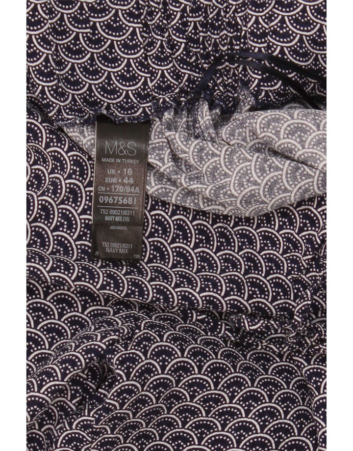 Marks & Spencer kvinders abstrakt mønster fritidsbukser UK 16 Large W34 L30