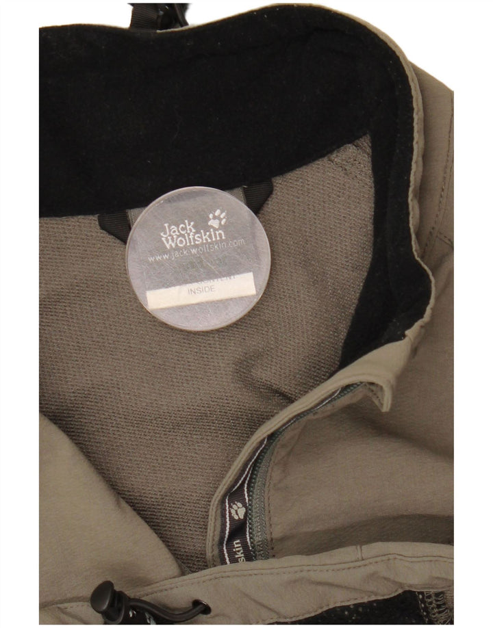 Jack Wolfskin Herre Zip Bomber Jacket UK 34 Small Khaki Polyamid