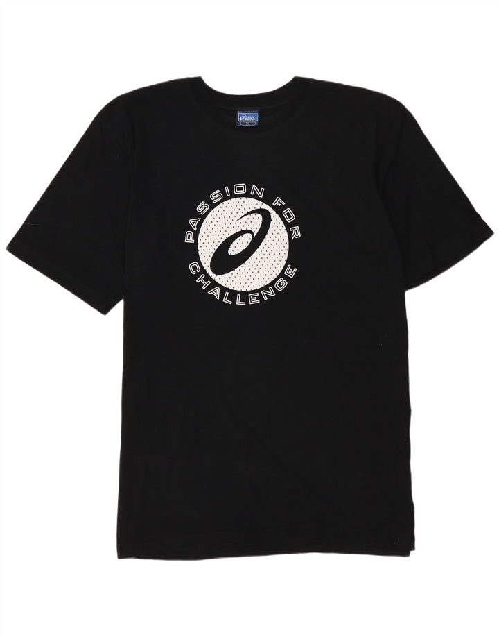 ASICS Herre grafisk T-shirt top XL sort bomuld