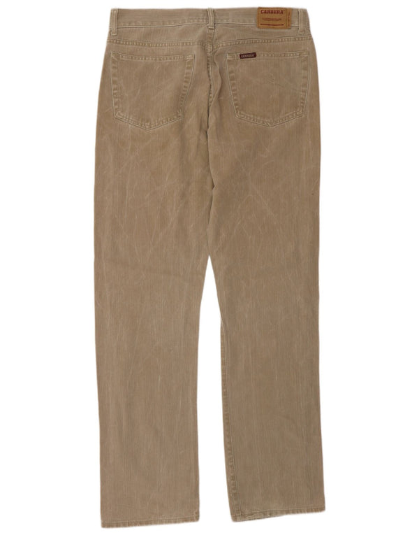 Carrera Herre Lige Casual Bukser IT 50 Large W34 L34 Beige Bomuld