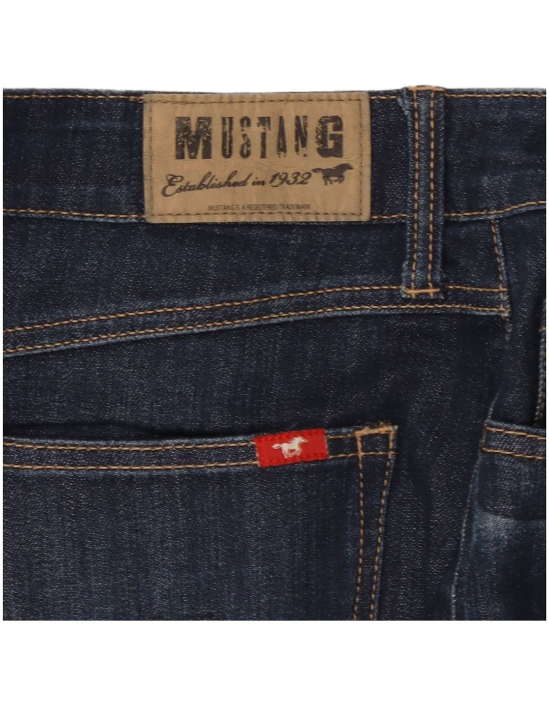 Mustang Dame Denim Nederdel W32 Large Blue