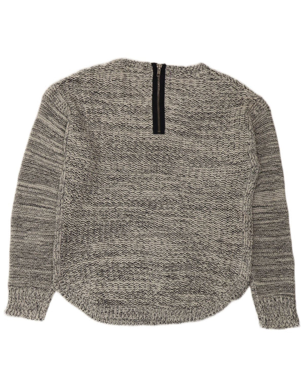 Marks & Spencer Dame V-hals sweater UK 14 Medium Navy Blue Flecked