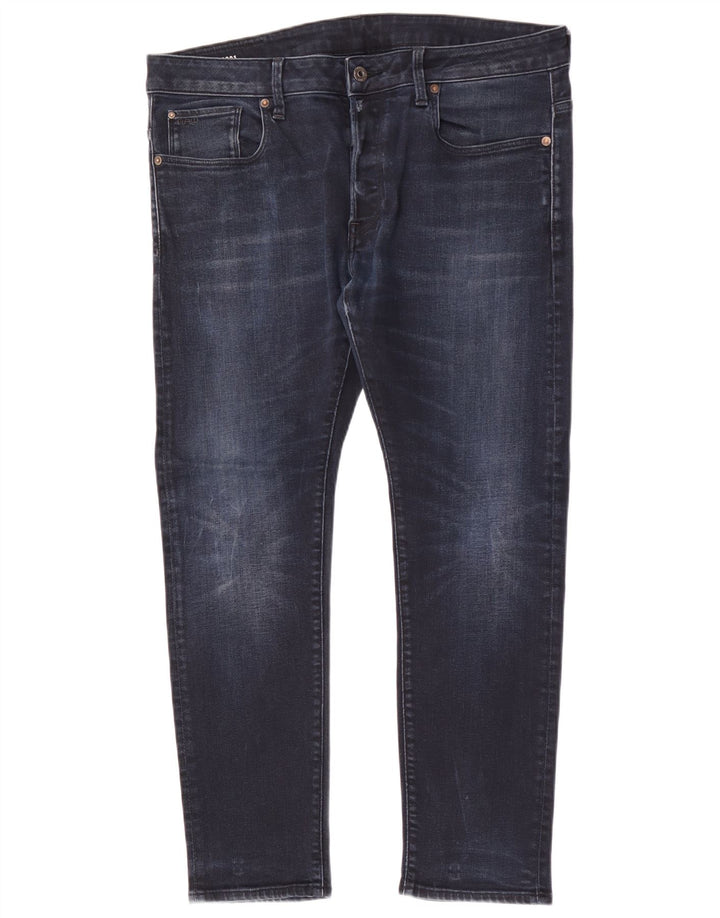 G-Star Slim Jeans til mænd W36 L28 Marineblå bomuld