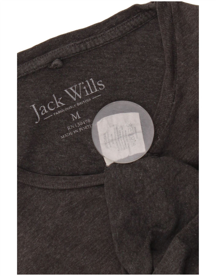 Jack Wills T-shirt top mellem grå bomuld til kvinder