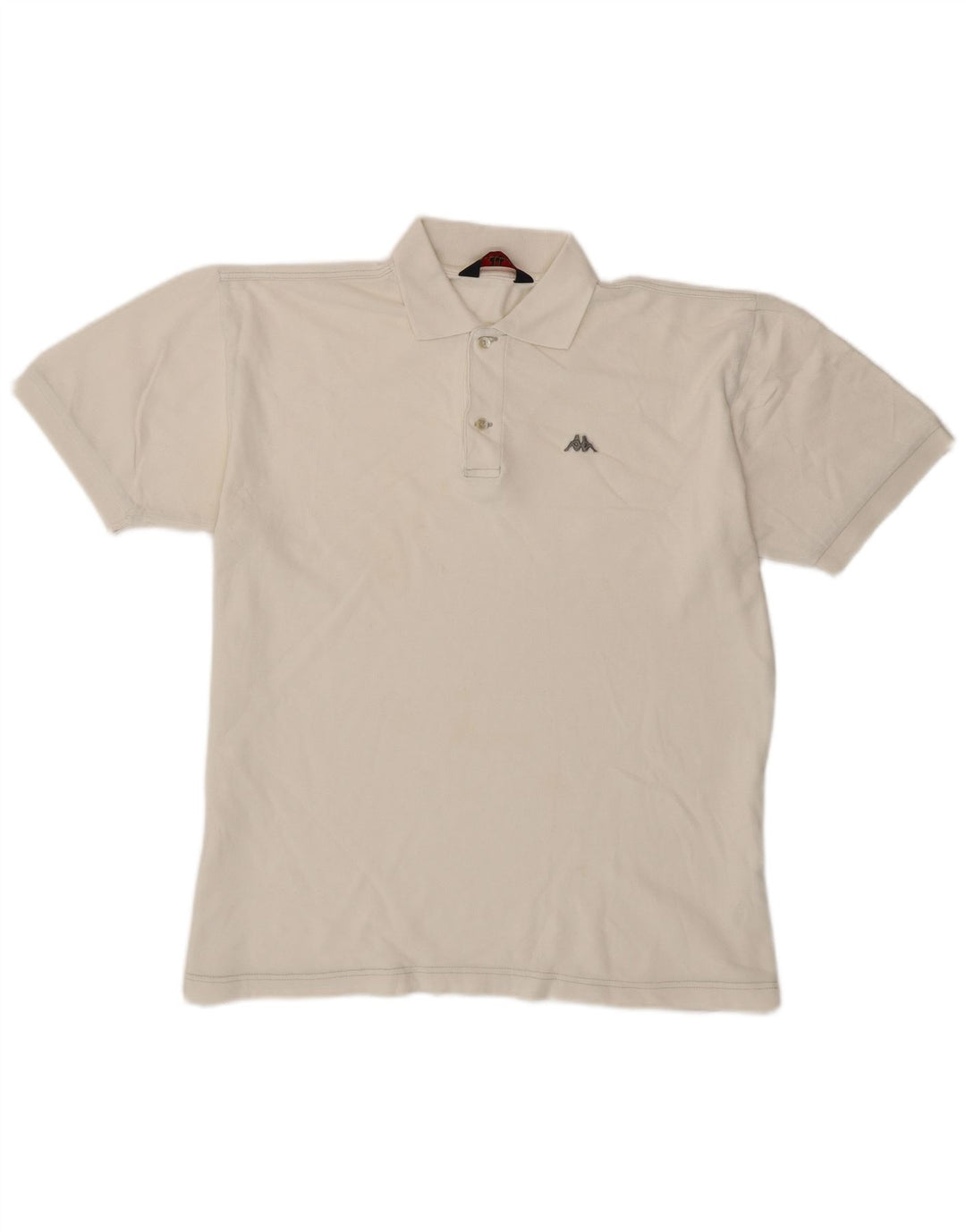 Kappa herre poloshirt XL hvid bomuld