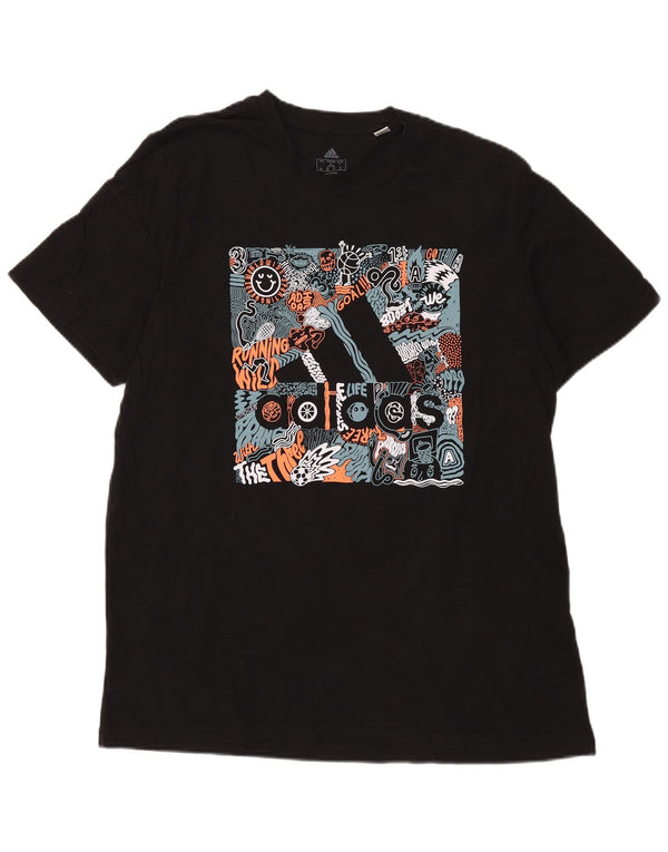 Adidas Herre grafisk T-shirt top XL sort bomuld
