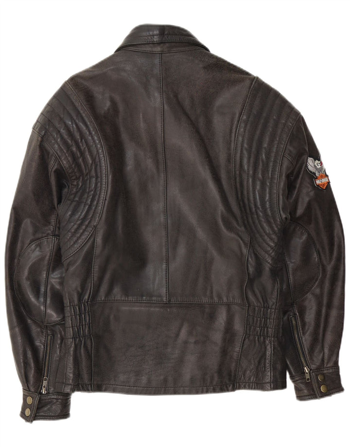 EUROX Herre Harley Davidson Moto Racer Jacket UK 38 Medium Sort