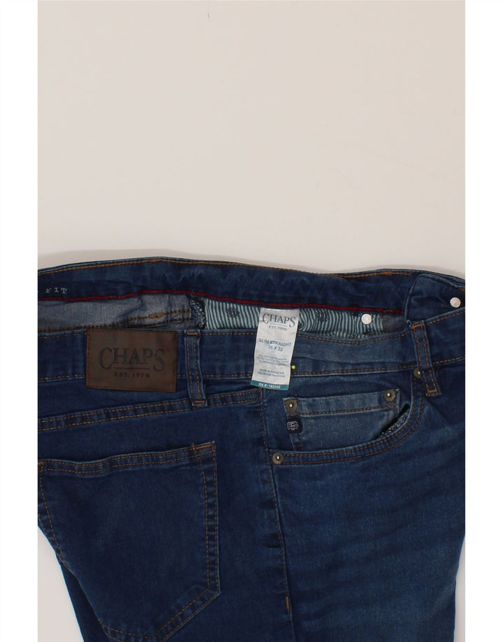 CHAPS Mens Slim Straight Jeans W36 L32 Blue Cotton Vintage Chaps and Second-Hand Chaps from Messina Hembry 