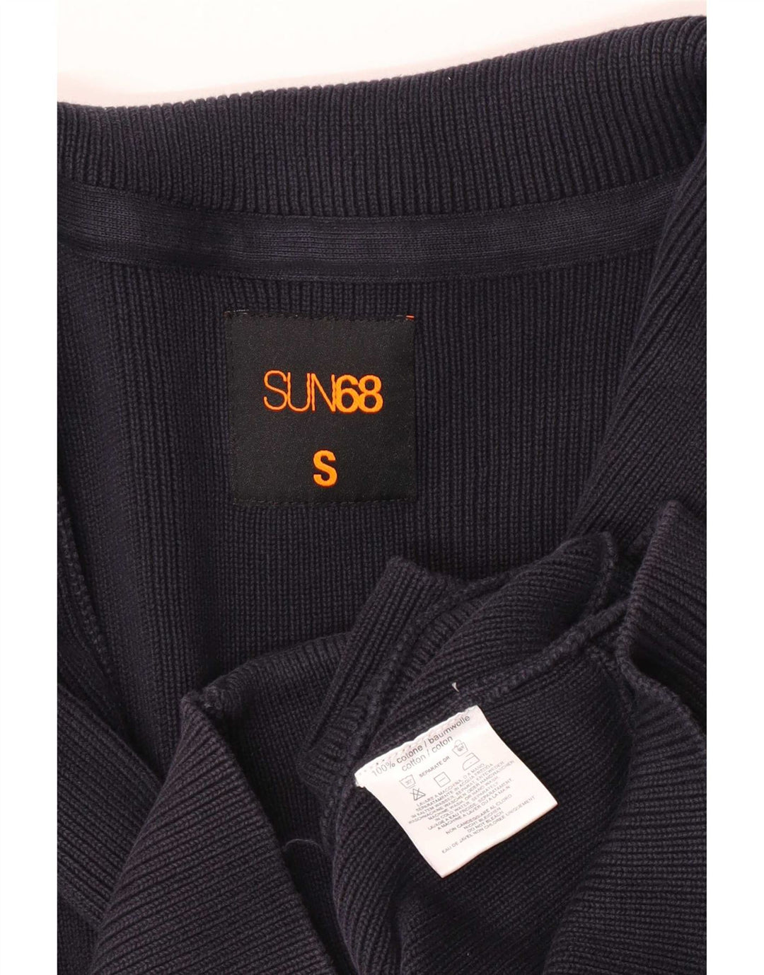 Sun68 Herre cardigan sweater lille marineblå bomuld