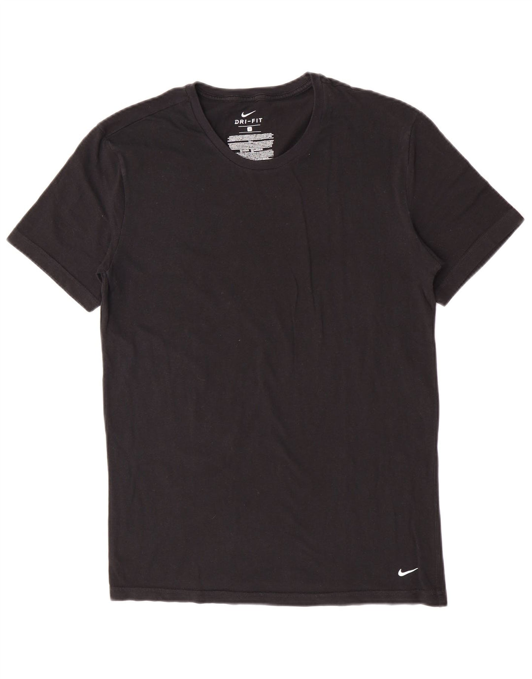 Nike Herre Dri Fit T-shirt Top Medium Sort Bomuld