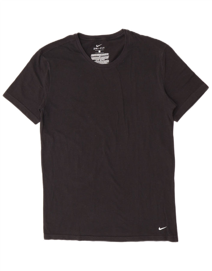 Nike Herre Dri Fit T-shirt Top Medium Sort Bomuld