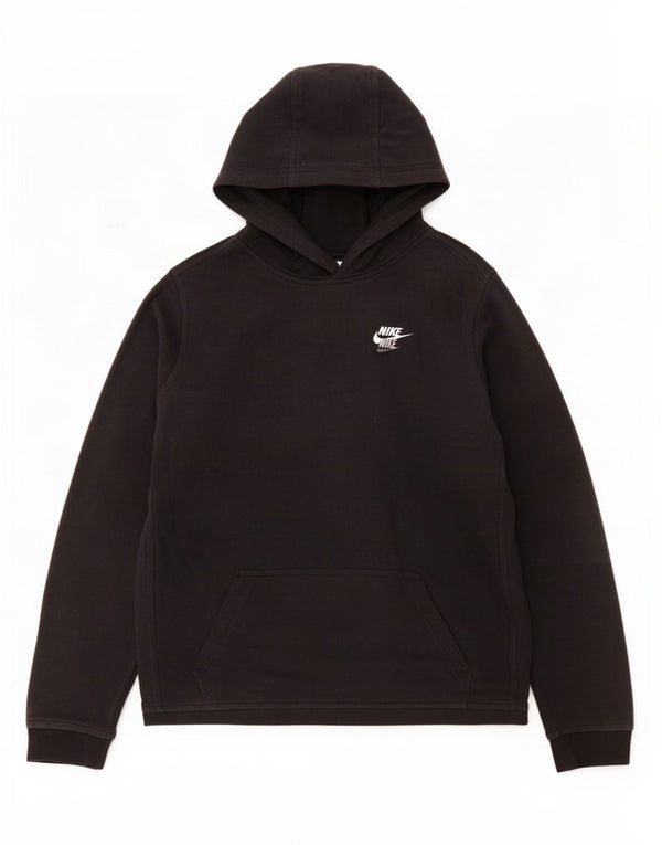Nike Boys Hoodie Jumper 13-14 Years XL Black Cotton